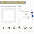thumbnail image 2 of Lámpara de Techo Cuadrada de 24 W, 2700 Lm, Luz Blanca Diurna de 6500 K, Voltaje de 85-265 V de Ancho, Adecuada para Iluminación Interior en Dormitorios, Salones y Cocinas (1 Pieza), 2 of 8