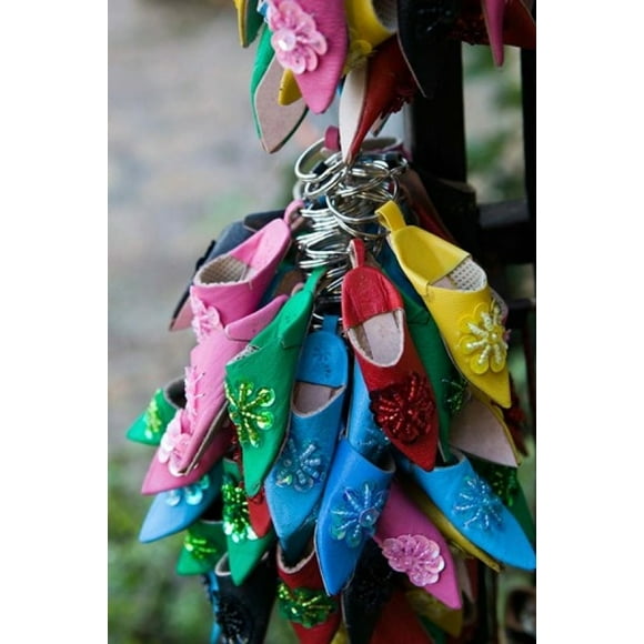 MOROCCO, Rabat, Market, Babouches Slipper Poster Print by Walter Bibikow (11 x 17)