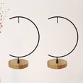 thumbnail image 1 of WASHWEPE 2Pcs Bottle Hanging Rack G-shaped Multi Bamboo Wood Terrarium Holder Stand for Families, 1 of 8