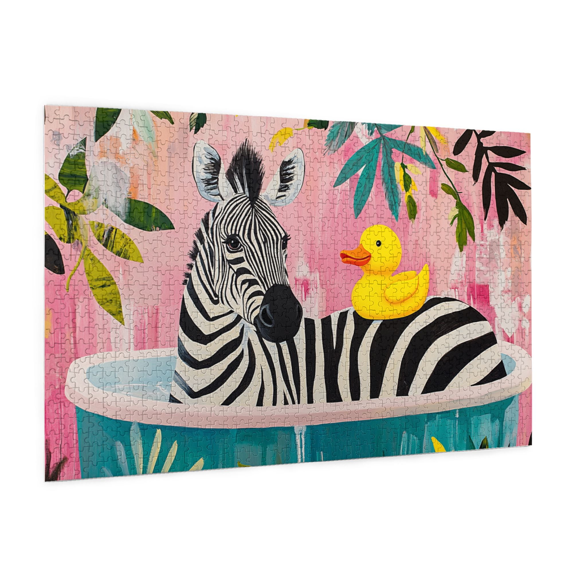 1000 pcs Zebra's bathing time 1000 Piece Wooden Puzzles,Unique Animal Art High difficulty puzzle 1000 Piece,Stunningly Vibrant Colors,for Animal & Puzzle Lovers,Creative Activity Hobbies for Adults