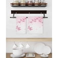 thumbnail image 3 of Cherry Blossom Kitchen Dish Towels for Drying Dishes Set of 3, Gradient Tree Pink Flower Plant Waffle Weave Microfiber Hand Tea Bathroom Towels Quick Dry & Absorbent Towel 15.7x23.6, 3 of 7