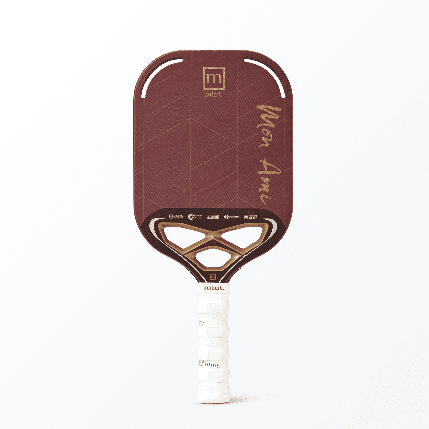 Mint Sport Mon Ami Pickleball Paddle, 18mm Kevlar and Carbon Fiber Hybrid, Edgeless Design with 3D Textured Surface, USAPA Approved