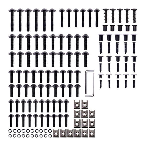 Juego de pernos de coche Sidaley tornillos arandelas tuercas modificación automotriz para CBR650R negro