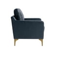 thumbnail image 4 of Serta Hemsworth Mid-Century Modern Armchair, Navy Blue Faux Leather, 4 of 11