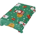 thumbnail image 5 of 60"x90" Christmas Snowman Tablecloth, Waterproof Washable Polyester Square Table Cover Durable Tablecloth for Kitchen Dining Table Party Decor, 5 of 7