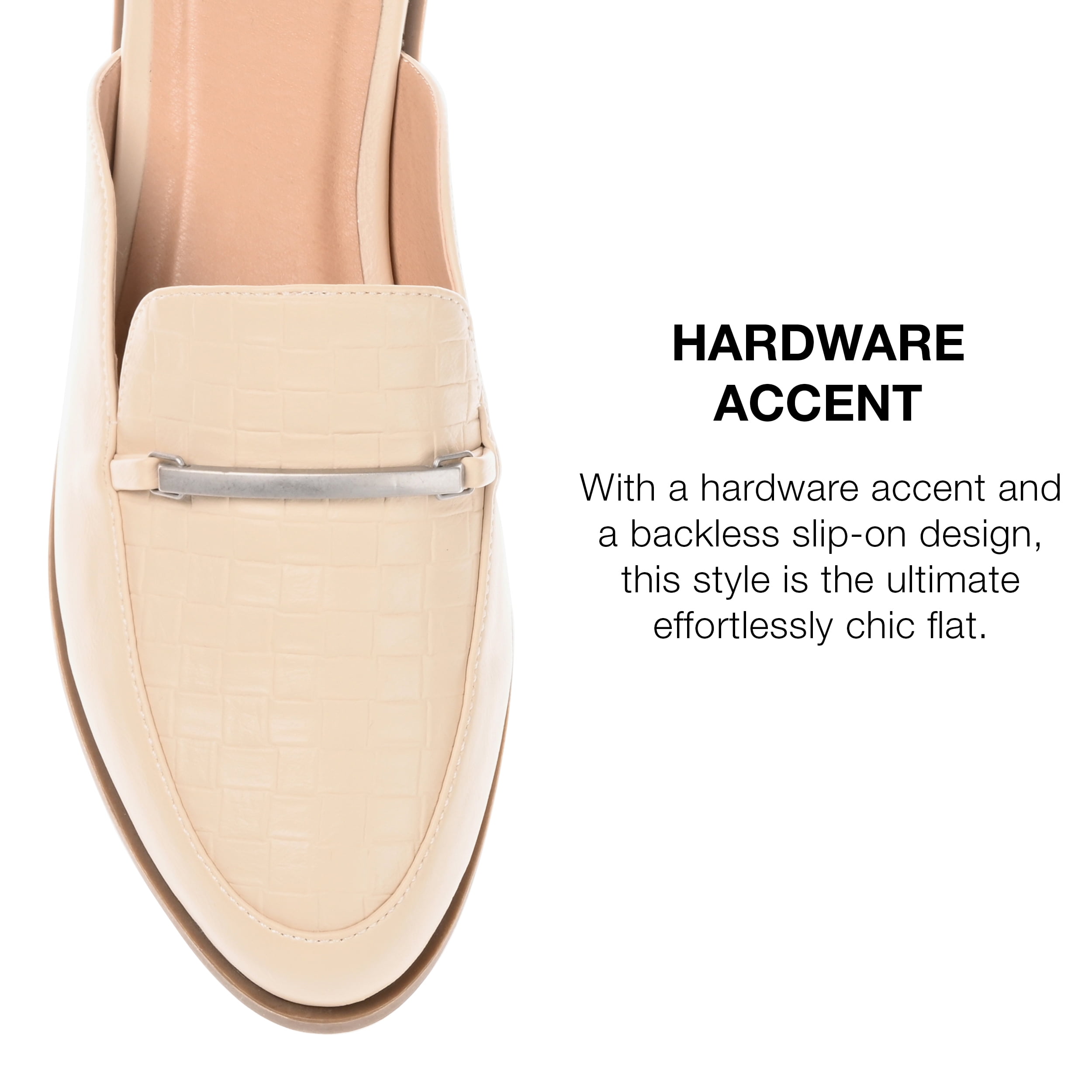 Journee Collection Womens Rubee Slip On Round Toe Mules Flats