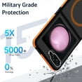thumbnail image 4 of Allytechgroup Galaxy Z Flip 7 Case, Rugge [Compatible with Magsafe] Wireless Charging Support Anti-Scratch Hybrid TPU PC Heavy Duty Shockproof Phone Case Cover for Samsung Galaxy Z Flip 7, Orange, 4 of 5