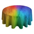 thumbnail image 4 of Colorful Tie Dye Pattern Round Tablecloth 60"x60",Wrinkle Wipeable Table Cloth for Kitchen Dining Room Picnic Patio Party, 4 of 6