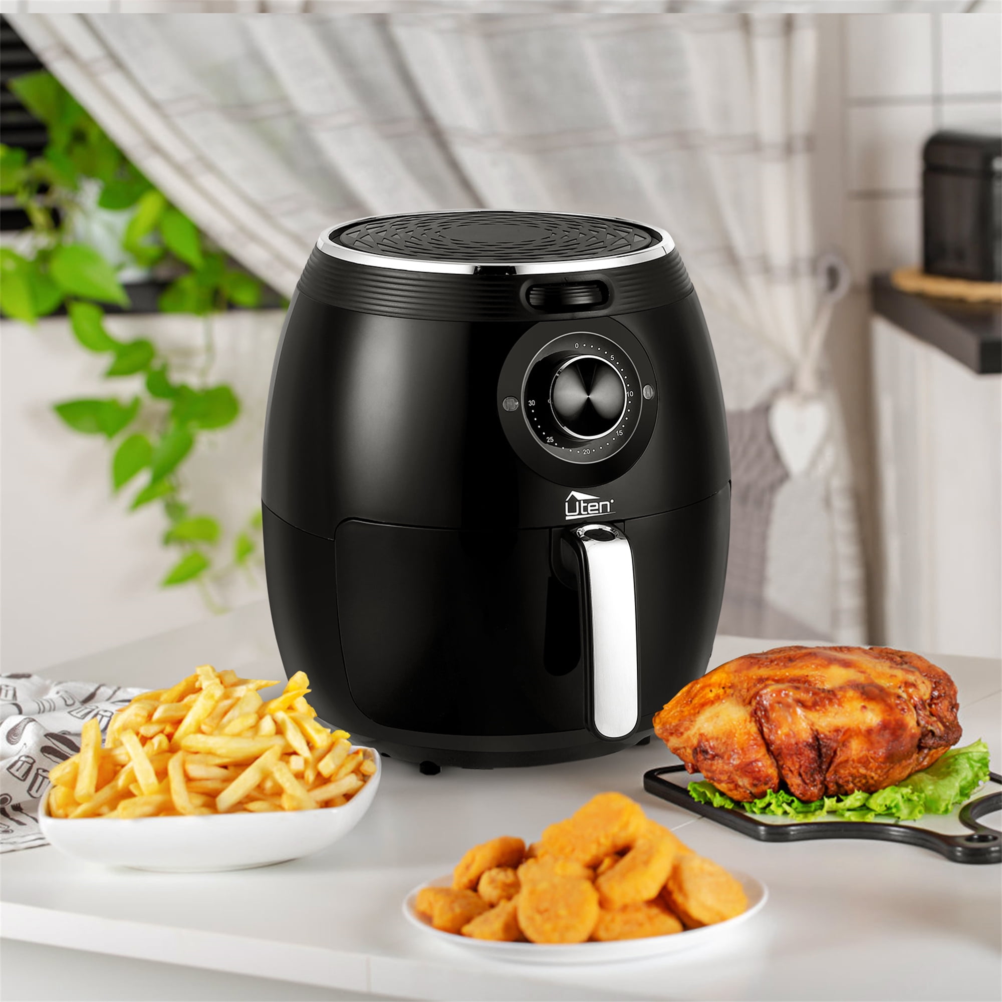 Uten 5.5 L/5.81 Qt Air Fryers, 1700 W 8in1 Oilless Air Fryer
