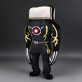 Red Circut Pattern Skibidi Toilet Mutant White Screen TV Man Plush Black Body Yellow ...