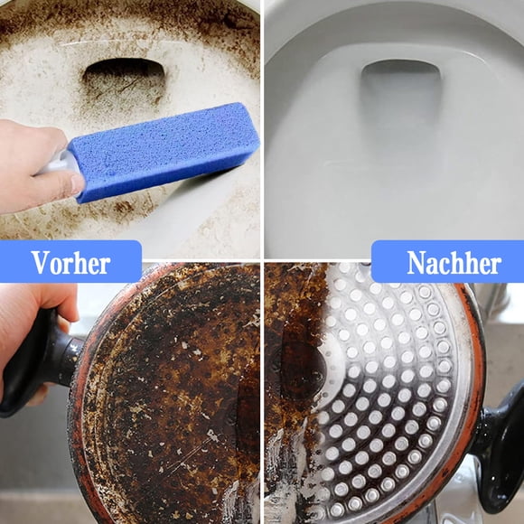 VONKY 4pack/lot Toilet Bowl Ring Hard Water Ring Cleaner Easy And Effective Efficient Household Cleaning Blue+4pcs