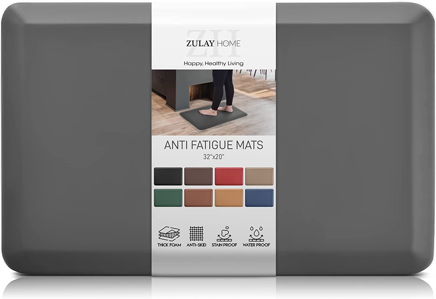 Anti Fatigue Mat Floor Kitchen Mat, Standing Desk Mat Foam Cushioned 20 X  32″
