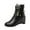 Black, variant on Women's Wedge Ankle Boots Lace Fall Low Heel Slip on Short Booties Shoes for Ladies(Black,9)