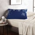thumbnail image 6 of Uemuo Christmas Blue Print Throw Pillow Case – Cozy & Soft Cushion Cover, Hypoallergenic Pillow Case for Sleeping, Perfect for Women with Envelope Closure-14"x20", 6 of 6
