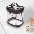 thumbnail image 1 of Neceser grande transparente para viajes | Organizador de maquillaje de PVC y TPU resistente al agua con múltiples compartimentos | Gancho para colgar en el baño, camping, playa y gimnasio | Para, 1 of 5