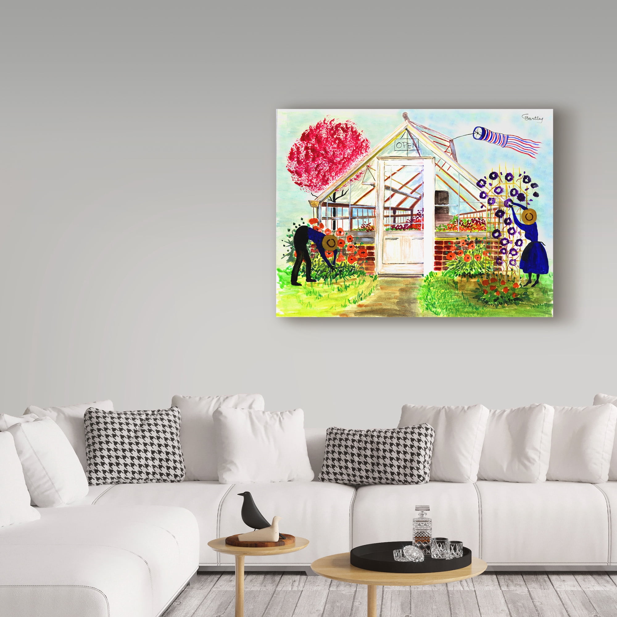 Trademark Fine Art 'Greenhouse Gardeners' Canvas Art by Cheryl Bartley