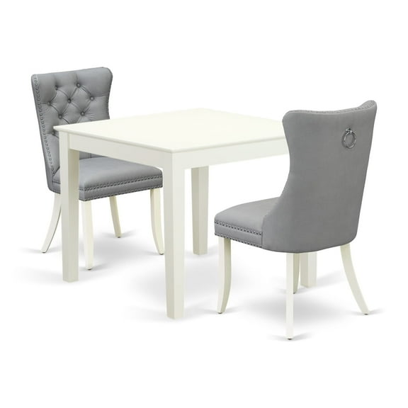 East West Furniture 3 Piece Dining Room Table Set