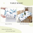 thumbnail image 6 of YFYANG 5FT Rectangular Table Cloth, Waterproof Polyester Watercolor Vintage Butterfly Floral Doodle Table Cover, Indoor Outdoor Decorative Tablecloths with Elastic Edge, 6 of 8