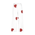 thumbnail image 5 of Pantalones de Mujer Casual Cintura Elástica con Impresión de Pascua, Sueltos Pantalones de Pierna Ancha Recta para Toda la Temporada, 5 of 5