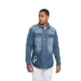 thumbnail image 4 of Victorious Men's Long Sleeve Button Up Denim Shirt, Multiple Colors and Sizes, 4 of 8