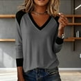 thumbnail image 5 of fheaev Long Sleeve Shirts for Women Casual V Neck Business Tops Comfortable Shirt Soft Basic Tees Fall Fashion Clothes Workout Loose Fit Blouses Winter Outfits, 5 of 6