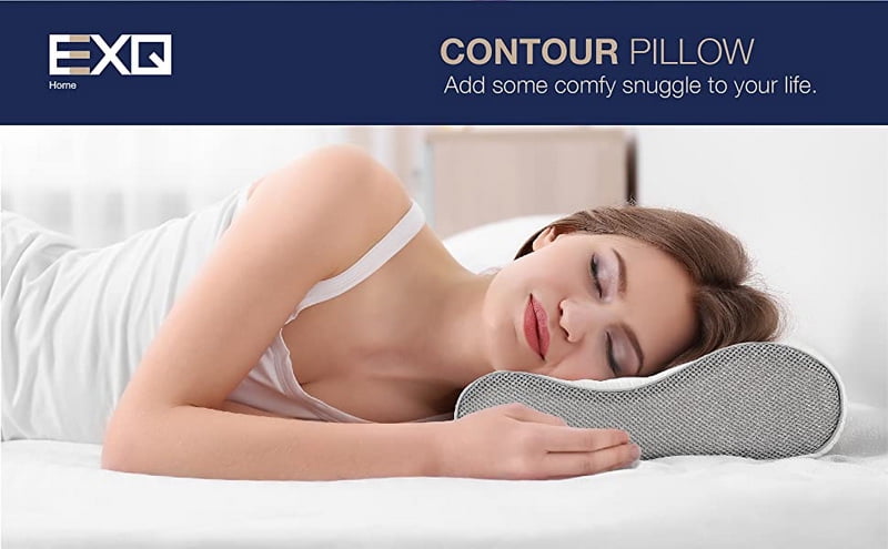 Exqhome EXQ Home Neck Pillow for Sleeping Contour Memory Foam Pillow WB13 