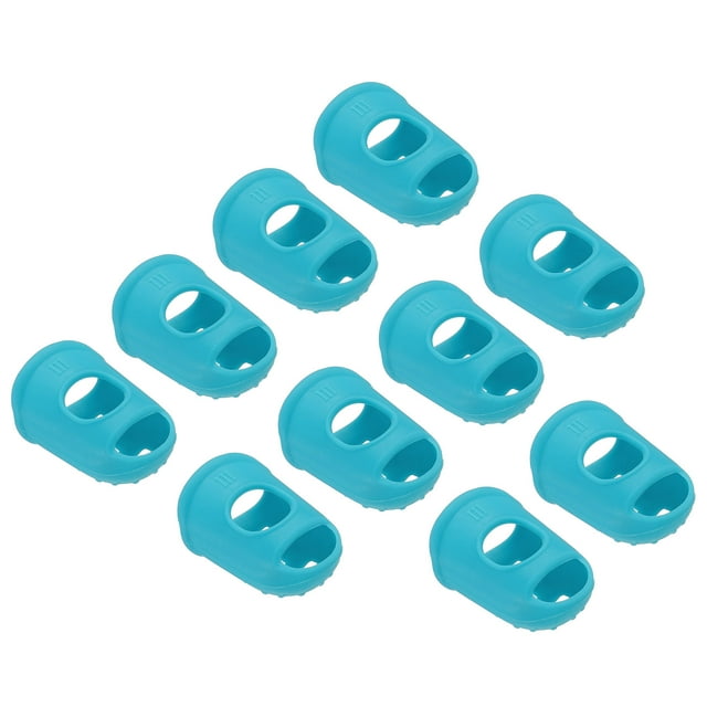 Protector de punta de dedo antideslizante Uxcell, paquete de 10, guardia de dedo de silicona de 29 mm, azul claro