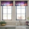 thumbnail image 4 of LALILO Kitchen Curtain Valance Galaxy Space Sky Stars Lights Rod Pocket Window Curtain 52"x 18" Set of 2, 4 of 7
