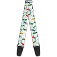 thumbnail image 1 of Warner Bros. Holiday Movies Guitar Strap, Frosty the Snowman Holiday Lights White Multi Color, 2 Inches Wide, 1 of 5