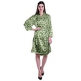 thumbnail image 2 of Moomaya Printed Womens Kimono Robes Short Satin Silk Bridal Robe Loungewear, 2 of 8