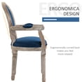 thumbnail image 4 of HOMCOM Vintage Dining Chair, French Chic Side Chair with Soft Upholstery, 4 of 10