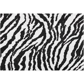 Noahas Zebra Print Rug Faux Fur Zebra Hide Rugs for Living Room Bedroom,  Cute Animal Print Carpet Western Home Decor,4.6ft x 5.2ft 