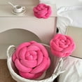 thumbnail image 3 of 1Pcs 11x11 inches Hand-Woven Flower Shaped Backrest Cushion Thicken Seat Cushion Pad Floor Pillows for Dining Chair Sofa Patio Office Desk Chair, 3 of 3