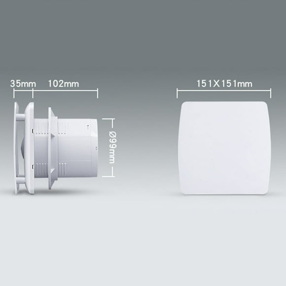 4\'\'6\'\' Extractor Fan With Humidistat And Timer Bathroom Wall Silent