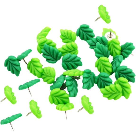 30-Piece Leaf-Shaped Decorative Pushpins, Multi-Function Replaceable Thumb Tacks for Bulletin Boards, Photo Walls, Office, and Home Use