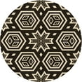 thumbnail image 1 of Ahgly Company Machine Washable Indoor Round Transitional Camel Brown Area Rugs, 3' Round, 1 of 7