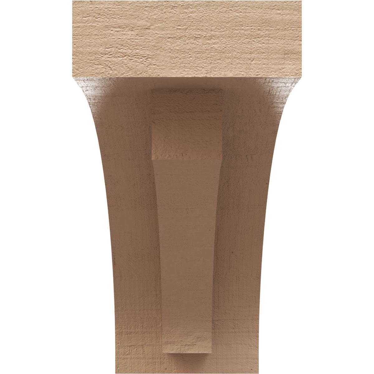 3"W x 9"D x 6"H Classic Rivera Rough Cedar Woodgrain TimberThane Corbel, Primed Tan