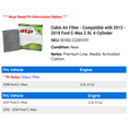 thumbnail image 2 of Cabin Air Filter - Compatible with 2013 - 2018 Ford C-Max 2.0L 4-Cylinder 2014 2015 2016 2017, 2 of 2
