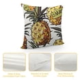 thumbnail image 4 of SHANXI Pineapple Artistic Cute White Fruits Yellow Summer Fruit Pillow Covers Pillowcases Home Decor Bed Couch Sofa Office Living Room Cushion 24x24in, 4 of 5