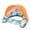 Orange, variant on Pool Float with Canopy for Adults, Inflatable Floating Lounge Chair with Adjustable Sun Shade, Cup Holder, Ergonomic Headrest, PVC Safety Material