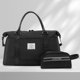 thumbnail image 1 of Bolso de viaje para mujer, 2 uds., bolso de noche, bolso de maquillaje, bonito bolso de gimnasio (negro), 1 of 5