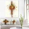 thumbnail image 1 of Dark Yellow Fractal Art Design - Abstract Canvas Wall Art Print, 1 of 4