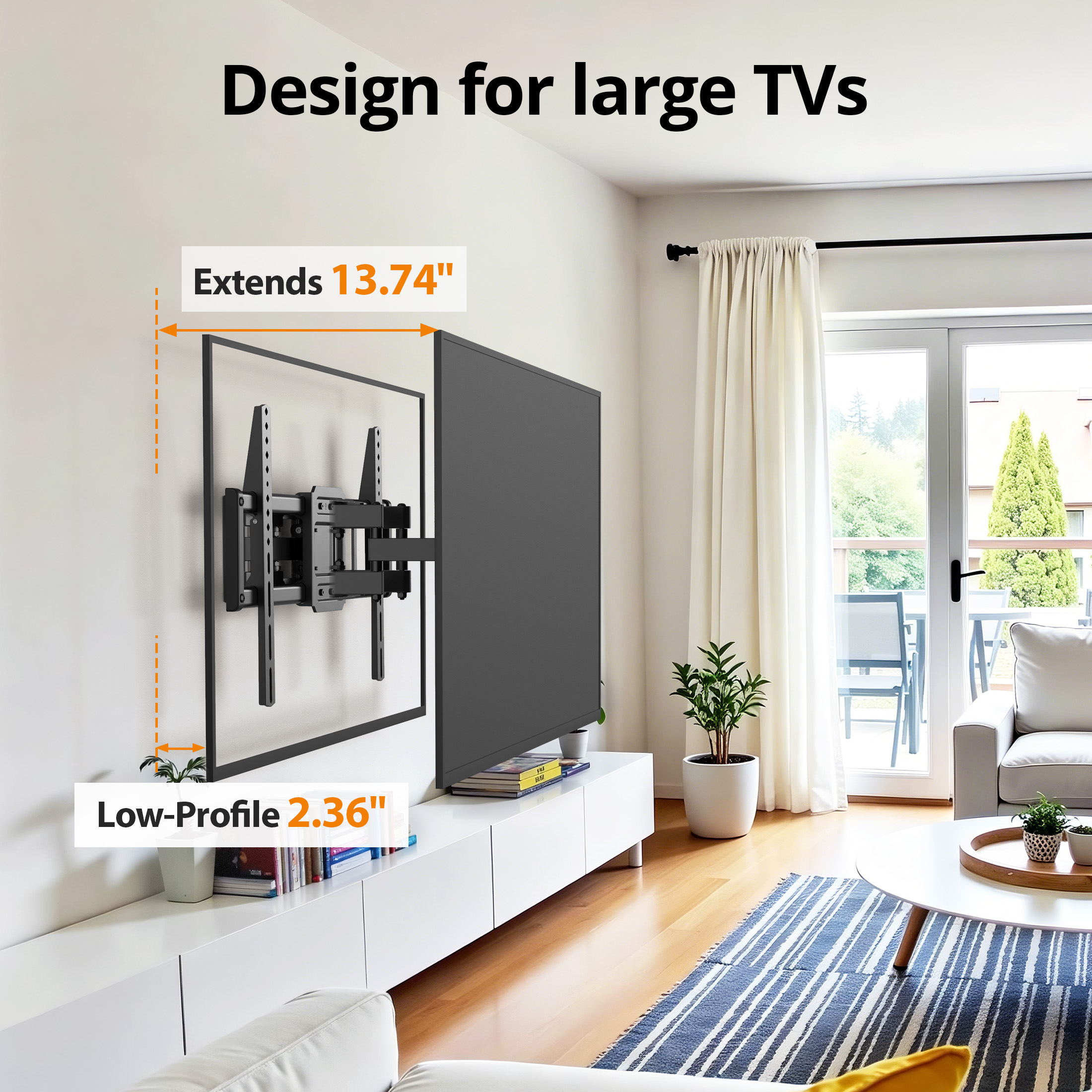 MountLiving Full Motion TV Mount, 42-92 Inch, 120 lbs photo 3
