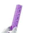 thumbnail image 5 of Unique Bargains Lightweight 7 Compartment Single Row Pill Case Clear Purple, 5 of 6