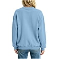 thumbnail image 6 of Yrmaups Cozy Long Sleeve Pullover Sweater for Women, Soft Casual Fall Winter Top, Loose Fit Solid Comfy Knitwear for Daily Wear, Light Blue L, 6 of 6