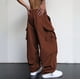 thumbnail image 5 of Pantalones cargo deportivos de cintura informal para hombre - Bolsillo tejido con cordón - Ropa urbana para todas las estaciones, 5 of 8