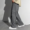 thumbnail image 5 of Sweatpants For Boys 5-15 Years Wide Leg Sweatpants Soft Active and Basic Open-Bottom Baggy Pants with Pockets Big Kids Grey Sweatpants Size 10-11 Years, 5 of 7