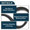 thumbnail image 4 of Unique Bargains Car Wheel Hub Centric Rings Durable Wheels Center Shaft Shock Absorbing Hubrings Black 2 Pcs Polycarbonate OD 75.1mm to ID 63.4 mm, 4 of 7