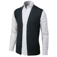 thumbnail image 3 of H2H Mens Casual Slim Fit Knit Sweater Vest V-Neck Button-Down Vest Twisted Patterned (CMOV056), 3 of 6