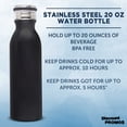 thumbnail image 3 of Stainless Steel Water Bottles by Echo 20 oz. Set of 6, Bulk Pack - Double Wall, Perfect for Coffee, Soda, Other Hot & Cold Beverages - Black, 3 of 5
